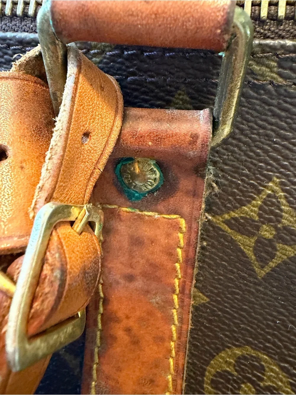 Louis Vuitton Keepall 50 Monogram Boston Bag Brown Authentic -